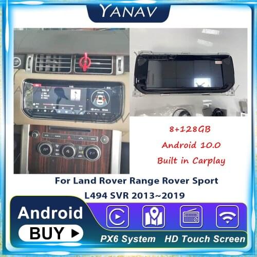 Android 10.0 CarPlay Multimedia Player Car Radio For Land Rover Range Rover Sport L494 SVR 2013~2019 Audio Video GPS Navigation