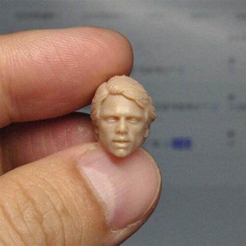 Unpainted 1/18 Luke Mark Hamill Head Sculpt Male Soldier Head Carving Fit 3.75inch JOYTOY ORI TOY Action Figure