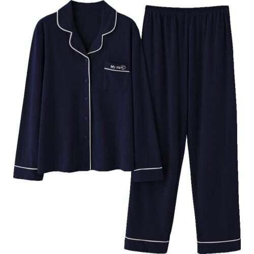 Spring Autumn 2021 new solid color long-sleeved trousers ladies pajamas suit simple style long pajamas womens home service