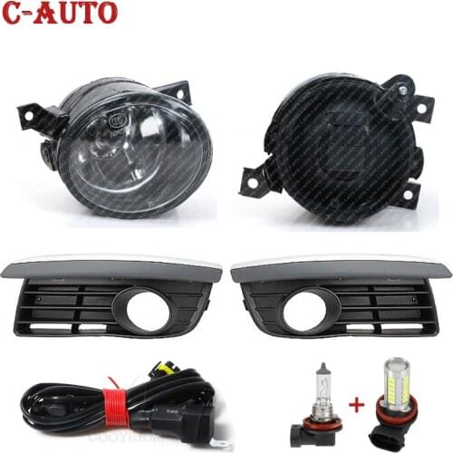 2pcs New Front Bumper Halogen Fog Lamp Fog Light cover and wire For VW Jetta V MK5 2006 2007 2008 2009 2010 2011 Car-styling
