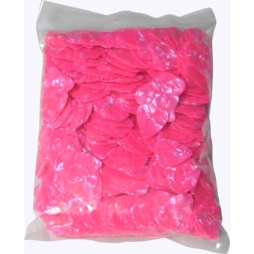 Wholesale 1000pcs Medium 0.71mm Blank Guitar Picks Plectrums Celluloid Pearl Pink