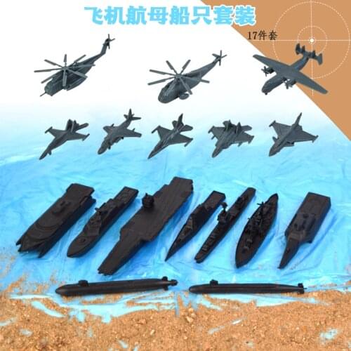 Plastic Finished Ship Aircraft Carrier Destroyer Battle Frigate Fighter Helicopter Childrens Toy Model
