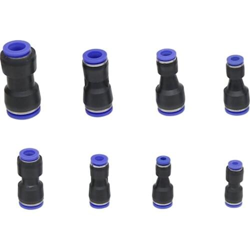 Air Pneumatic 10mm 8mm 6mm 12mm 4mm 16mm OD Hose Tube Reducing Straight Connector One Touch Push Into Gas Slip Lock Fittings