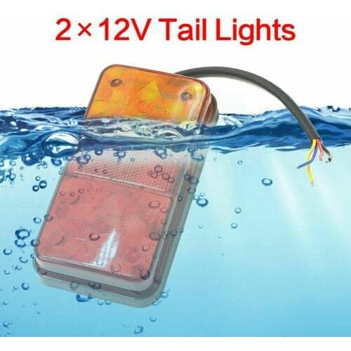 10LED Submersible Trailer Lights Stop Tail Turn Signal License Plate Upgrade Number For Boat Truck Lights Trailer RV Lighti R7Q8