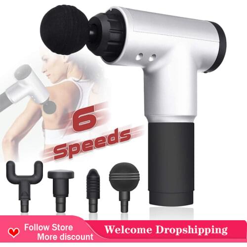 Professional Electric Back Massagers High Intensity Handheld Percussion Massage Gun for Pain Relief with 4 Heads Body Massager