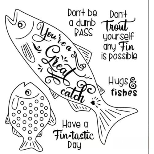 Fish Transparent Clear Silicone Stamp/Seal for DIY scrapbooking/photo album Decorative clear stamp A1303