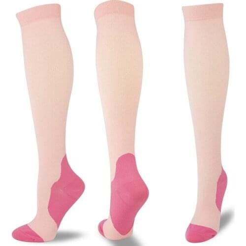 Multi-color Women Men Compress Stretch Breathable Outdoor Party Elastic Nursing Calf Socks Female Long Compress Socks Knee High