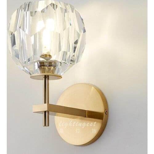 Modern Scone Wall Light Crystal Led Wall Lamp For Living Room Bedroom Design Creative Home Decoration Indoor Lighting Fixtures