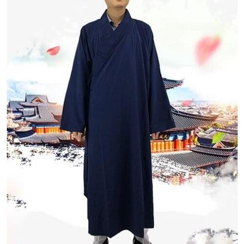 Unisex high quality Summer&Spring black/blue taoist robe suits clothing taoism gown uniforms