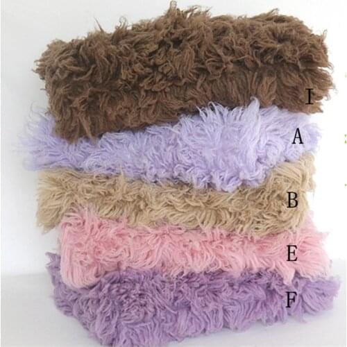 Vintage Flokati Fur Greek Wool Flokati Newborn Photography Props Wool Rug Posing Backdrop Beanbag Cover Shower Gift