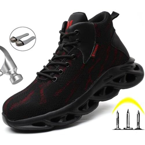 Safety Boots Men Work Shoes Steel Toe Anti-puncture Safety Shoes Winter Boots Men Work Safety Boots Construction Work Sneakers