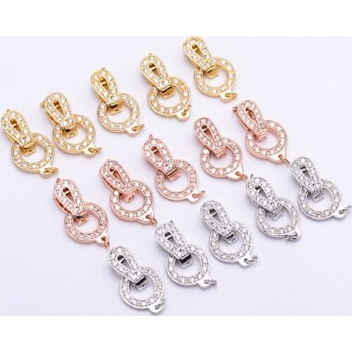 925 Silver Plating Clasp Accessories For DIY Making Clasps Hooks For Handmade Woman Pearls Necklace Bracelet Jewelry Accessories