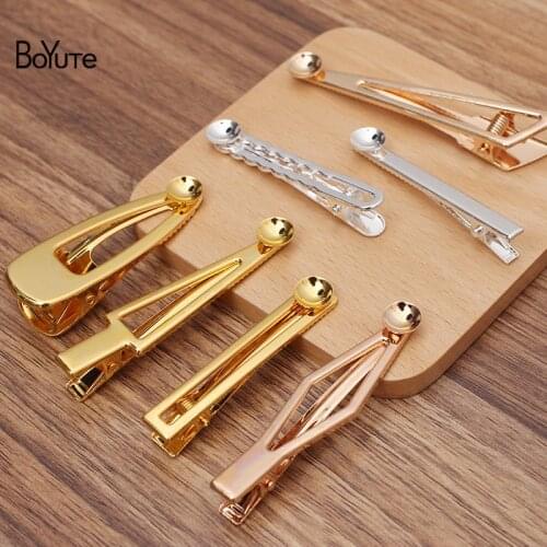 BoYuTe (20 Pieces/Lot) Steel Material Hair Clips Welding 8MM Cup Base Handmade DIY Jewelry Accessories Wholesale