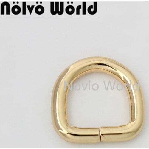 10-50pcs 6 Colors 4mm thick 16X16mm 5/8" metal irregular D-ring for chains bag non welded D ring handbag metal accessories
