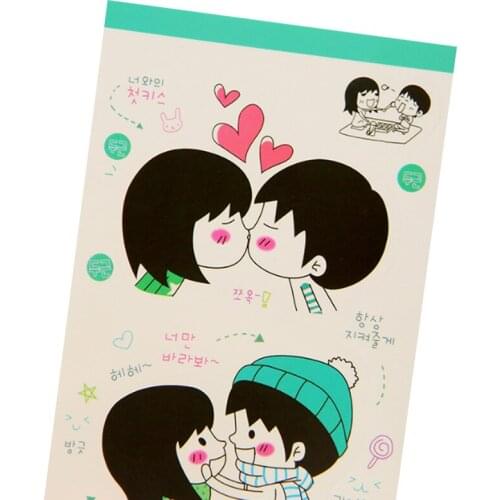 20pack/lot Simple Sweet Hip-Hop Transparent Stickers Diary Deco Sticker Self-adhesive DIY Label Sticker Gift for Girls Wholesale