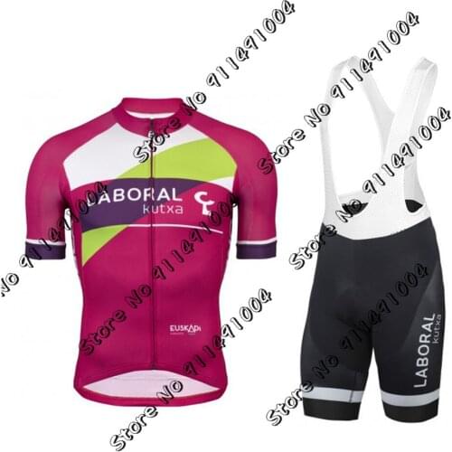 2021 LABORAL Kutxa Cycling Jersey Set Summer Cycling Clothing Mens MTB Road bike shirt Bicycle Clothes 20D GEL Pad Maillot Ropa
