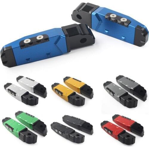 2x CNC Motorbike Rear Passenger Footrest Foot Pegs Pedal Pads For BMW S1000RR/XR 2015-2017 S1000R 2009-2017 HP4 2013-2014