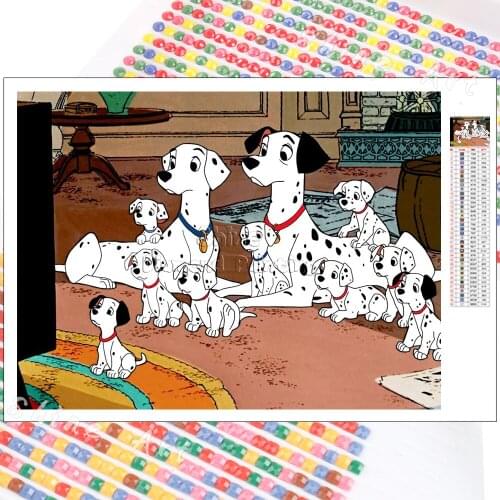 Diamond Painting 101 Dalmatians 5D Disney DIY Full Drill Mosaic Set Cartoon Kit Rhinestone Embroidery Art Home Decoration Gifts
