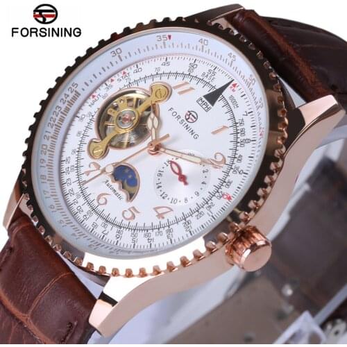 2018 New Forsining Men Watch Tourbillon Clock Mens Watches Top Brand luxury Automatic Wristwatch Mechanical Relogio Male
