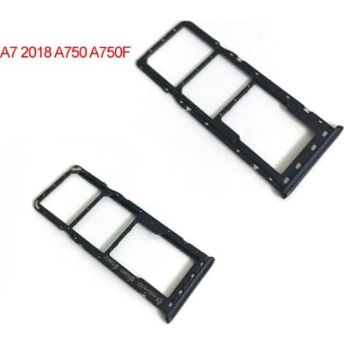 NEW Sim Card Tray SD Reader Holder For Samsung A7 2018 A750 A750F A9 2018 Sim Card