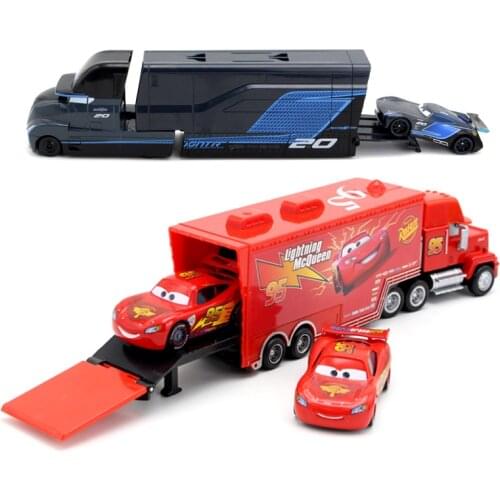 Disney Pixar Cars 2 3 Toy Lightning McQueen Jackson Storm Mack UncleTruck King 1:55 Diecast Metal Car Toy Children Birthday Gift