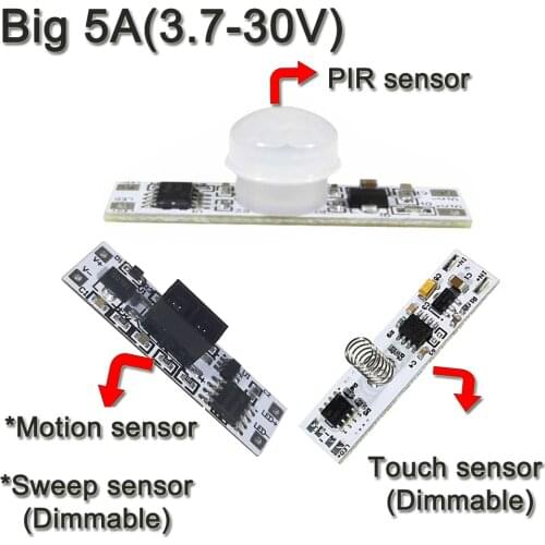 Dropship Dimmable Sensor Switch Hand Wave Dimmer PIR Switch for LED Strip LED,Touch switch for Kitchen Cabinet LED Lights