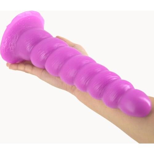 FAAK spiral big dildo long dildo anal plug purple sex toys for women conch design anus massage stimulate flirting toy sex shop