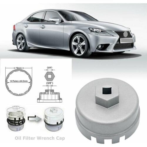 64mm Oil Filter Cap Wrench Socket Remover Housing Tool Fit For Lexus 14 Flute