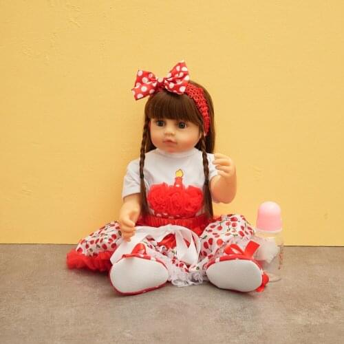 Hoomai NEW 22" Full Silicone Body Reborn Baby Girl Dolls 55 CM Lifelike Toddler Boneca Bath Toys Doll Kids Birthday Gift
