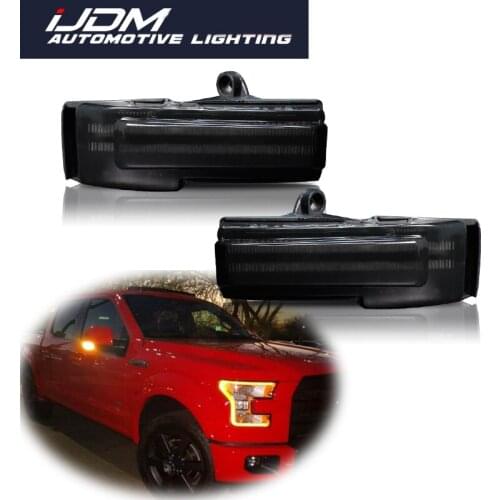 IJDM JDM Spec White/Amber Switchback LED Side Mirror DRL Turn Signal Light Assembly For 2015-up Ford F-150 Turn Signal Light
