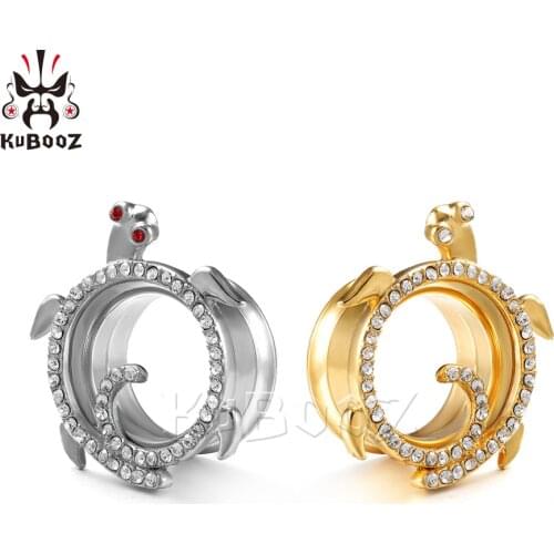 Individual Turtle Ear Piericng Plugs&Tunnels Earrings Ear Gauges Stainless Steel Body Jewelry Gift For Women Men Pair Selling