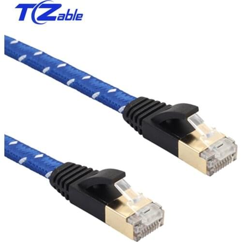 CAT7 Ethernet Line RJ45 Cat 7 Cable RJ 45 Cable For Modem Router Computer Double Shield Gold Plated Computer 1M 2M 3M 5M 8M
