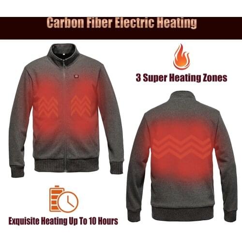 Day Wolf Heated Jacket Electric Battery Men Jacket Clothing 3 Levesl Temperature Control Fishing Clothing Winter Warm for Men