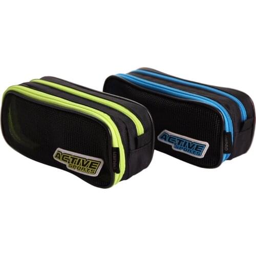 Student black fashion multifunction double layer pencil bag large capacity pencil box stationery pencil pouch school pencil case