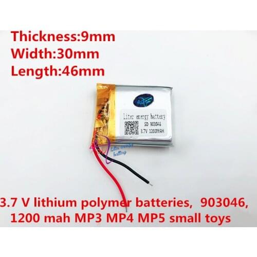 Li-po 3.7V lithium polymer battery 903046 MP4 electronic products Bluetooth stereo 1200MAH