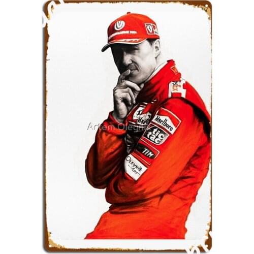 Michael Schumacher Metal Signs Plates Custom Club Cave pub Tin sign Posters