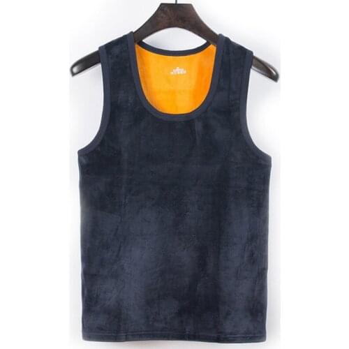 "Autumn And Winter Comfortable Underwear Clothes Mens Soft Shirt Vest Thermal Underclothes Man Thick Warm Slim Vest Tops Solid