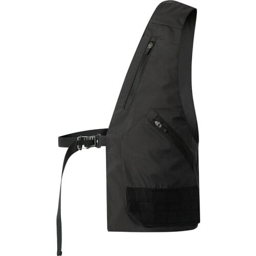 Mens Cyberpunk Functional Vest Mens Sleeveless Tactical Bust Waistcoat Vest Vest Jacket