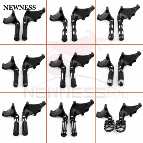 Newness Motorcycle Rear Passenger Foot Pegs Mount Black Pedal For Harley Sportster Iron 883 1200 XL 48 72 SuperLow 2014-2019