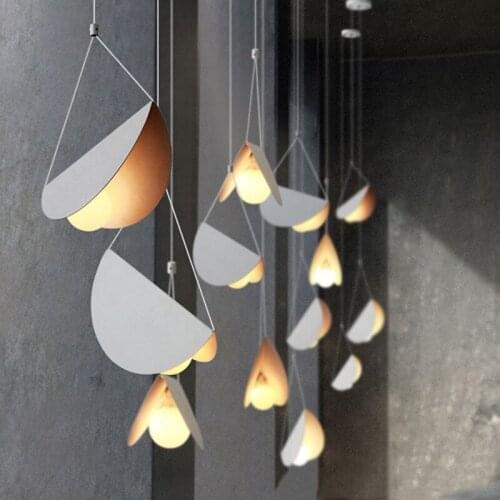 Glider pendant light Metal lamp white Art origami lamp Cafe Dinning Room Restaurant Hotel Bar kitchen island pendant lights