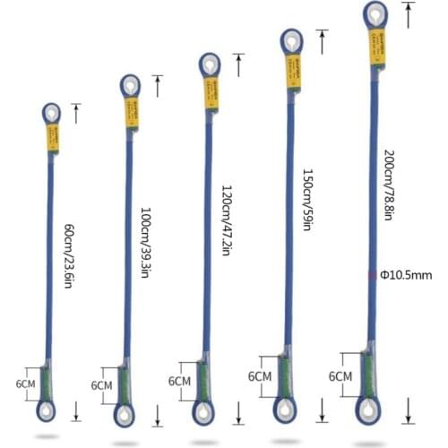 Professional Rock Climbing Dynamic Lanyard Protective Sling Mountaineering Equipment 60/100/120/150/200 cm