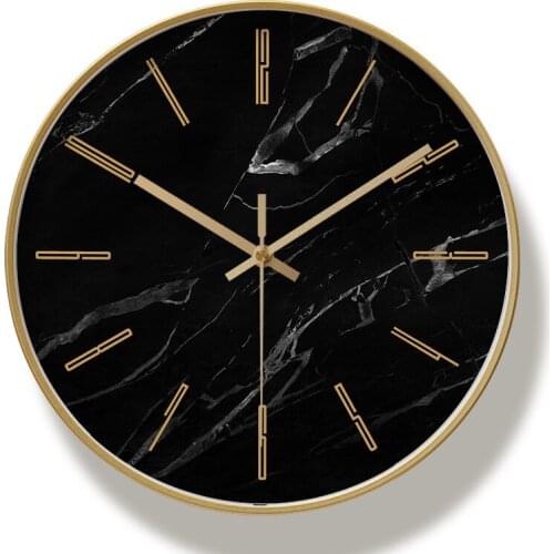 [Easy to 1045 "Gold-Style Metal Wall Clock Living Room/Bedroom/Dining-Ring for a Generation of Fat