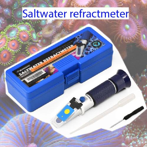 VASTOCEAN Aquarium Fish Tank LED Refractometer for Reading Salinity With Calibration Fluid
