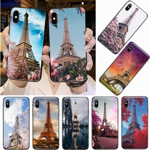 Romantic Paris Eiffel Tower Coque Shell Phone Case for iPhone 11 12 pro XS MAX 8 7 6 6S Plus X 5S SE 2020 XR