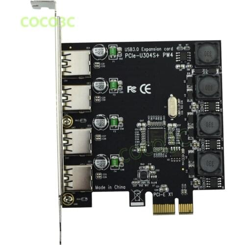 Superspeed 5Gbps 4 ports USB 3.0 PCI-e Controller Card PCI Express to USB3.0 Converter Adapter