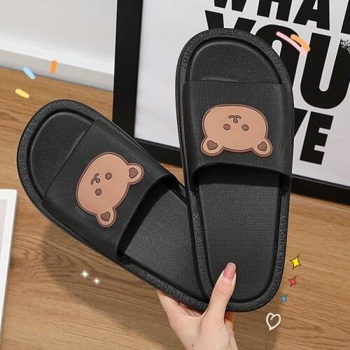 Slippers womens home cute cartoon bathroom bath anti-slip couple mens slippers house slippers men shoes home slippers