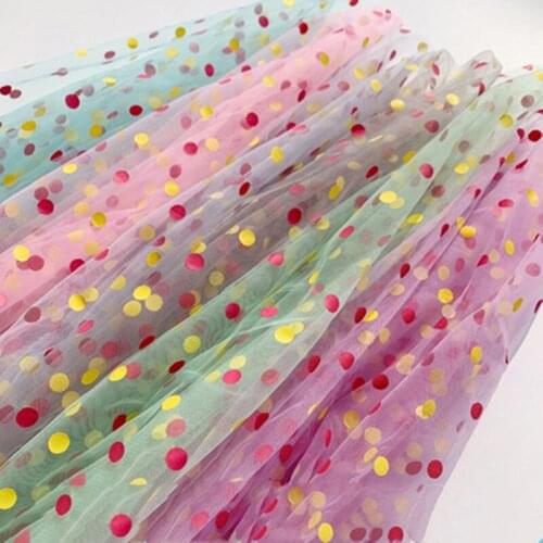 1 Yard Polka Dot Tulle Mesh Lace Fabric Tulle Mesh Dress Fabric Tulle Lace Wedding Head Bridal Dress Baby Shower Decoration