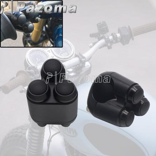 2x Universal Motorcycle Switch 3-Button Microswitch 22mm 25mm Handlebar Switches For Harley Honda Chopper Triumph Bonneville BMW