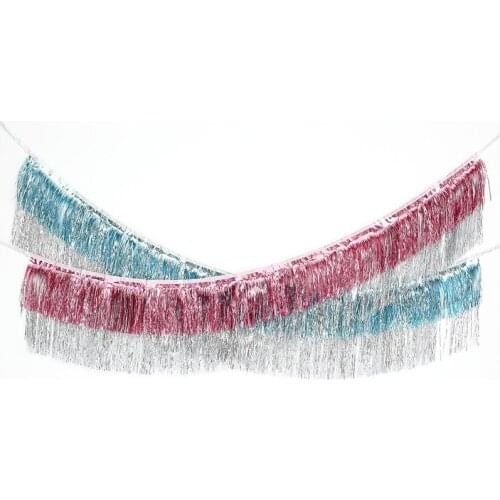 Bright Surface Lengthen Creative Two-color Rain Silk Curtain New Year Christmas Decoration Background Arrangement abc316