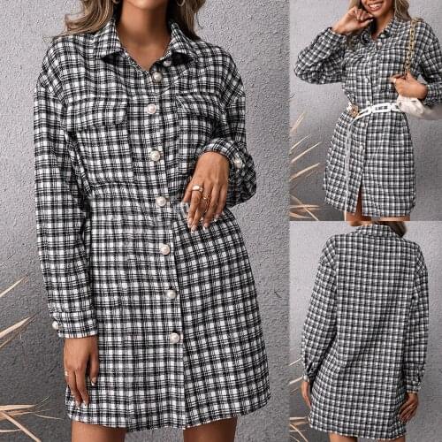 Модные платья в клетку YOUYEDIAN China At AliExpress